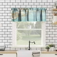 thumbnail image 4 of Seashell Window Valance Starfish Blue Wood Plank Summer Beach Short Curtains Rod Pocket Drapes for Dining Room Bedroom Kitchen Living Room 54x18in, 4 of 6