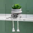 thumbnail image 2 of Ynlkorvg Desk Decor Clearance, Wind Simulation Succulent Small Potted Plant Creative Office Desktop Hanging Foot Doll Decoration Artificial Succulent Plant in Flower Pot Office Home Decor, 2 of 4
