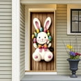 thumbnail image 6 of Luxcidy 1pcs Easter Door Cover, Happy Easter Door Cover Easter Bunny Front Proch Door Sign Banner, for Front Door Welcome Spring Easter Seasonal Hanging Decorations(70" X 35"), 6 of 7