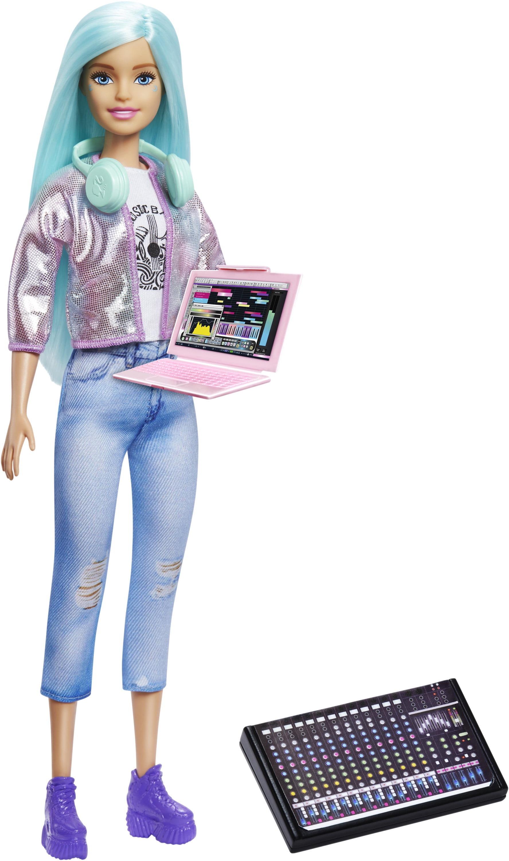 Details about   New Barbie Fashion Career Musician Singer Denim Outfit with Guitar Accessory 