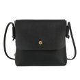 thumbnail image 1 of Bolso bandolera de PU para mujer, de mensajero pequeño para mujer pura (negro), 1 of 8