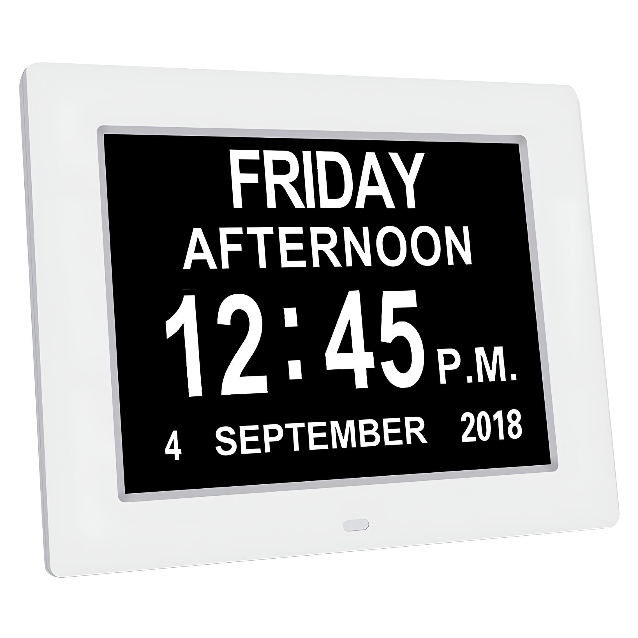 DESIGNICE 2026 New Digital Calendar Clock Extra Large Non-Abbreviated Day Date Month,Clock with 1 Option for Senior Elderly Memory Loss Vision Impaired Clock