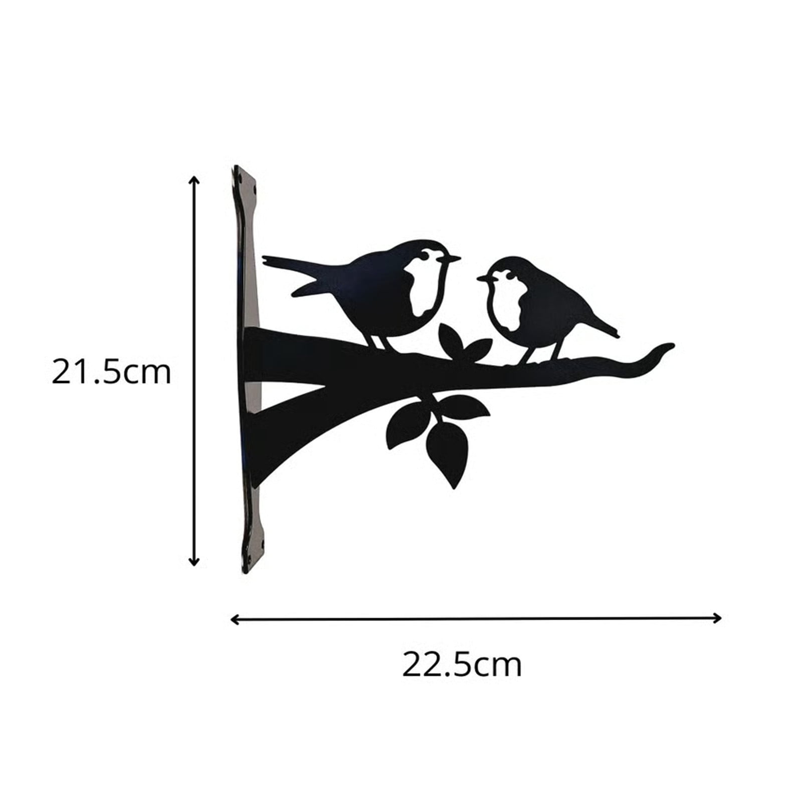 Metal Bird Feeder Hanger with Robin Silhouette, Wall Mounted Suet Feeder Holder for Outdoor Garden Yard