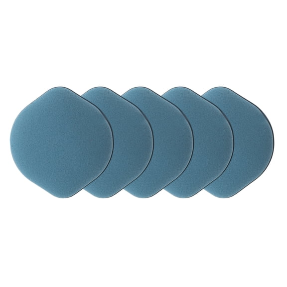 Unique Bargains 5 Pcs Gourd Shape Face Makeup Sponge for Travel Navy Blue Hydrophilic Polyurethane