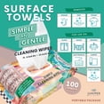 thumbnail image 3 of Juniper CLEAN 6 Packs Surface Cleaning Wipes, Thick & Large Dispose, All-Purpose Cleaner for Bathroom, Kitchen, Office, 100 Count Soft Flow, Biodegradable, Mix Scent, 3 of 4