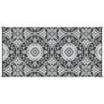 thumbnail image 2 of Outsunny Outdoor Rug & Bag, 9' x 18' Plastic Rug, Gray & White Floral, 2 of 9