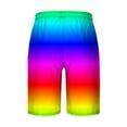 thumbnail image 4 of Stamzod Mens Swim Trunks Quick Dry with Pocket Drawstring Waist Board Shorts Colorblock Plus Size Holiday Hawaiian Beach Short, 4 of 4