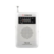 Sonivox Vs-R115 Silver Color Pocket Type Analog Fm Radio Vintage Nostalgic Radio