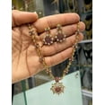 thumbnail image 2 of Indian Bollywood Bridal Jewelry Set - Gold Plated AD CZ Short Necklace with Halo Stud Earrings for Women, 2 of 2