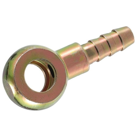 Universal Banjo Bolt 10mm ID 8mm OD Banjo Bolt Hose Barb Fitting Adapter for Motorcycle Car Bronze Tone