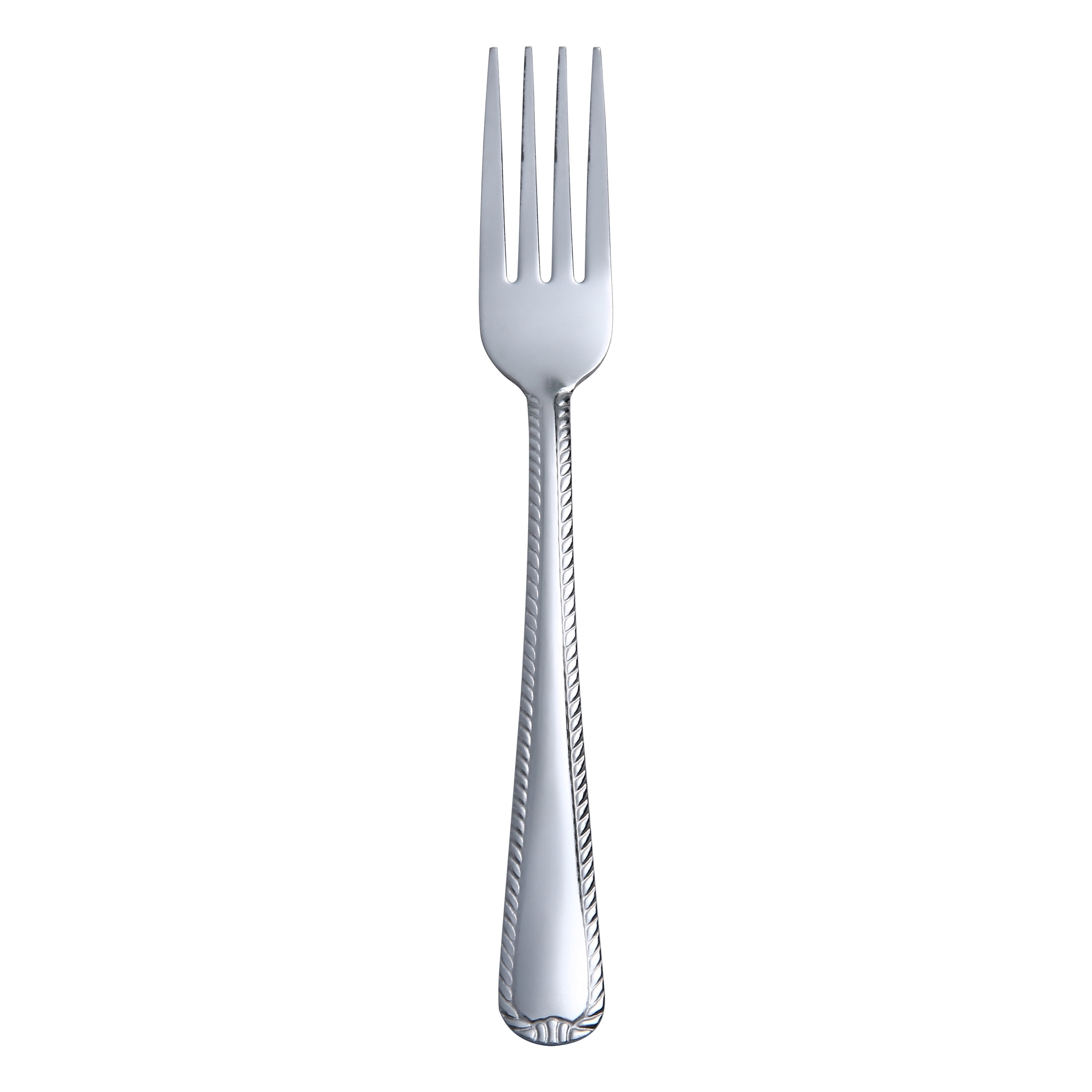 (2 pack) Mainstays Lace Stainless Steel Silver Adult Dinner Spoon Set, 4 Pieces
