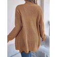 thumbnail image 6 of Womens Long Sleeve Open Front Cardigan Chunky Knit Draped Sweaters Outwear Khaki M, 6 of 9