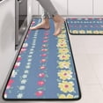 thumbnail image 2 of Kitchen Rugs Sets Of 2,Pioneer Flower Floral Print Pattern Anti Fatigue Kitchen Mat Rugs Non Slip Washable,Decorative Kitchen Floor Mats for Kitchen,Sink,Laundry,17"x47"+17"x47", 2 of 5