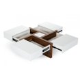 thumbnail image 6 of Modern White and Walnut Square Coffee Table with Storage, 6 of 7