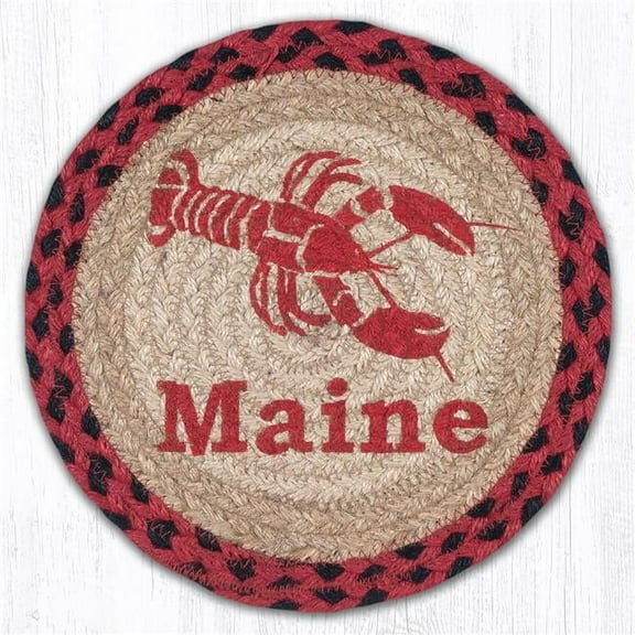 Capitol Importing 80-396LM 10 x 10 in. MSPR-396 Lobster Maine Printed Round Braided Trivet