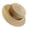 #12Khaki, variant on Women’s Wide Brim Flat Straw Sun Hat with Pearl Accent, Elegant Satin Band, UV Protection for Beach & Vacation White One Size
