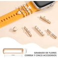 thumbnail image 3 of Correa con Floral Grabado Compatible con Apple Watch 40mm 44mm 42mm 38mm 41mm 45mm 46mm 49mm, Correas Silicona Suave con Adornos Decorativos para iWatch Series 11/10/9/8/7/6/5/4/3/2/1 SE Ultra, 3 of 20