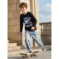 thumbnail image 4 of PureChapter 4 Pack Boys T Shirts Mixed Graphic Long Sleeve Crew Neck T-Shirts for 7-15 Years, 4 of 6