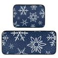thumbnail image 6 of Snowflakes on Blue Christmas Kitchen Mats Set 2 Piece Non Slip Floor Foam Rugs Cushioned Soft Waterproof Carpet Runner for Dining Room Bathroom Laundry, 6 of 7