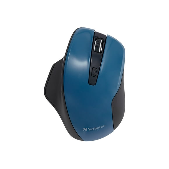 Silent Ergonomic Wireless Blue LED Mouse - Dark Teal