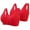 Red+Red, variant on XFLWAM Daisy Bras for Older Women Front Closure Bra Cotton Bra Full Coverage Comfortable Bra No Underwire Plus Size Bra 2 Pack