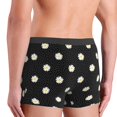 thumbnail image 4 of Men's Boxer Briefs, daisy polka dot dotted black Soft Comfy Mens Underwear Boxer Briefs Breathable With Widen Waist, 4 of 7