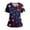 02-Deep Red, variant on 250 Anniversary USA Medical Scrub Tops for Women - 4th of July Patriotic Soft Stretch Oversized Fit Scrub Shirts with 2 Pockets 02-Deep Red XXL