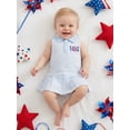 thumbnail image 5 of Toddler Baby Girl 4th of July Dress American Flag Stripes Sleevless Ruffle Lapel Dresses, 5 of 9