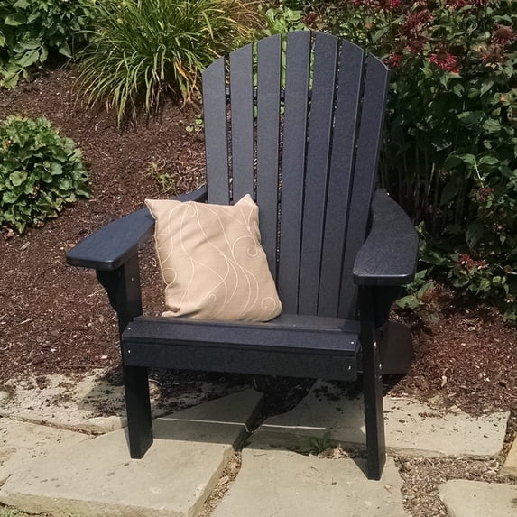 A & L Furniture Recycled Plastic Fanback Adirondack Chair