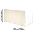 thumbnail image 4 of Table Skirt Ruffled Teacher Desk Tablecloth 72" x 30" Ruffle Desk Skirt for Office Rectangle Round Table Cover Dessert Decor, 4 of 6