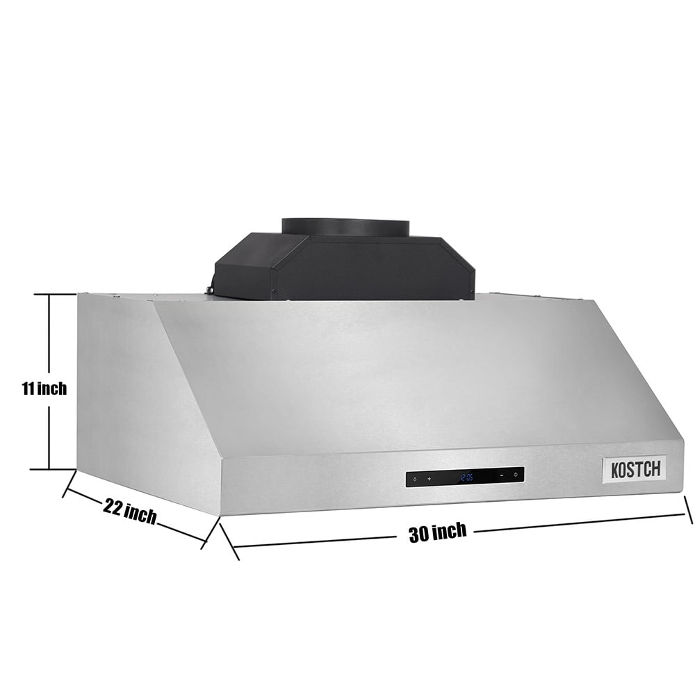 KOSTCH 2 Piece Kitchen Appliance Package with 30” Freestanding Electric Range with 4.55 cu. ft. Convention Oven and 30” 1000CFM Range Hood Kitchen Appliance Bundles