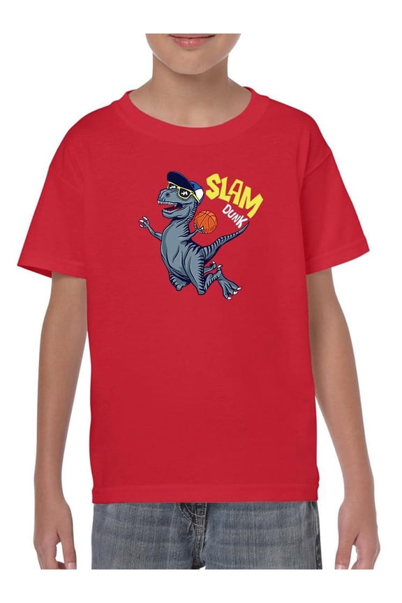 Cool Slam Dunkink Dino T-Shirt Juniors -Image by Shutterstock,  x-Small