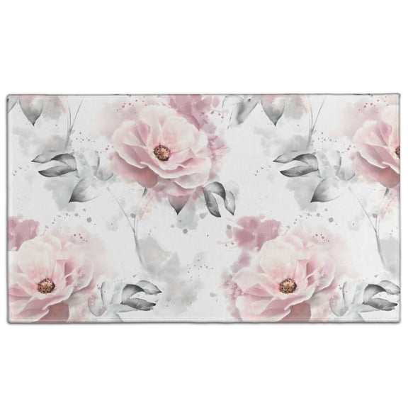 Pioneer Flower Floral Print Pattern Door Rugs,Washable Non Slip Door Mats Indoor,Decorative Door Mats,Entry Mat Indoor for Entrance,Bedroom,Kitchen,Bathroom,17"x30"
