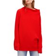 thumbnail image 1 of Free People Womens Ottoman Slouchy Tunic Sweater, Red, X-Small, 1 of 1