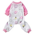 thumbnail image 1 of Ropa para mascotas pijama caliente suave y acogedor lindo espacio de dibujos animados Flores de impresión, 1 of 8