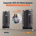 SHOWKOO Hard Shell Luggage Sets Expandable Double Spinner Wheels 2Year