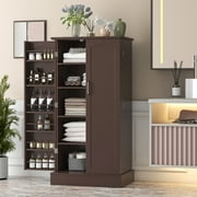 47” Kitchen Pantry Cabinet, Cabinets with Doors & Adjustable Shelves, Buffet Cupboards Sideboard