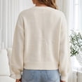 thumbnail image 4 of WRKEKC Cardigan Sweaters for Women Solid Color Long Sleeve V-Neck Button Front Loose Fit Knit Cardigan with Pockets, 4 of 9