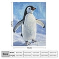 thumbnail image 4 of Orinice Funny Cute Penguin Blanket - Ultra Soft, Cozy, Lightweight, Warm &amp; Fuzzy Throw Blankets, Ideal for Couch, Bed, Travel &amp; Outdoor Use - for Adults Kids Women Men 60x80in, 4 of 6