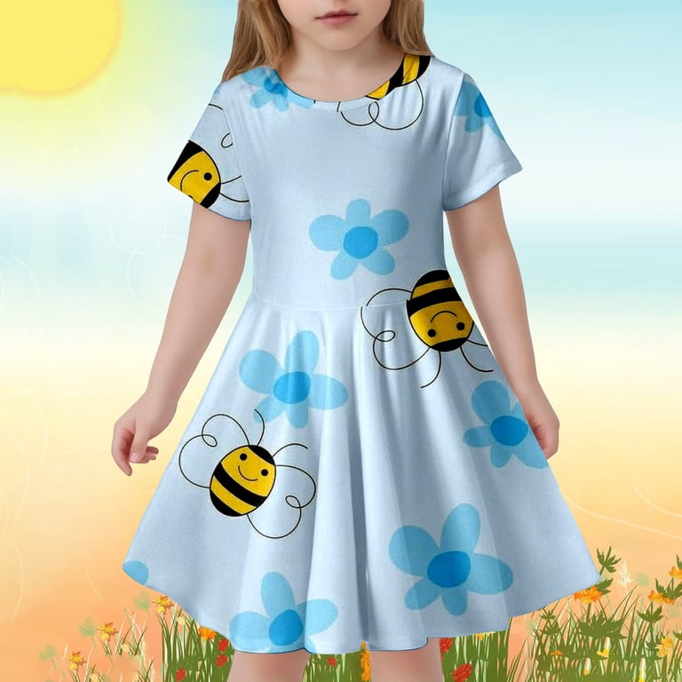 size 10 beach dresses Big Cute For Girls Children'S Festival Fashion Print Slim Short Sleeved Dress 10-13T Size:2XL (22-24) Bella Hadid Wore a halter maxi dress line silhouette Ankle