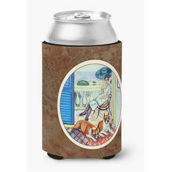 Lady with Her Boxer Can or Bottle Hugger