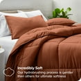 thumbnail image 2 of Bare Home Goose Down Alternative Comforter Set - 2 Piece Set - Twin/Twin XL, Terracotta, 2 of 7