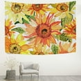 thumbnail image 3 of FREEAMG Tapestry Wall Hanging Yellow Sunflowers Floral Tapestry Decorative Tapestries Wall Art Wall Blanket Bedding Tapestry for Bedroom Living Room Dorm Home Decor 90"x60", 3 of 7