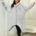 thumbnail image 2 of Giftesty Womens Homewear Clothing Women's Fashion Casual Solid Color Long Sleeve Robes, 2 of 6