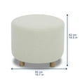 thumbnail image 4 of Better Homes & Gardens Mira Round Ottoman, Cream, 4 of 8