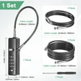 thumbnail image 4 of Uxcell 1-Conjunto de Cerraduras de Puerta para Cercas Exteriores, Cerradura de Combinación de 4 Dígitos con Cable de Acero y 3 Cuerdas Reemplazables [Negro], 4 of 7