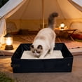 thumbnail image 4 of Portable Foldable Cat Litter Box for Travel with Waterproof Lining, Disposable No-Wash Litter Pan for Camping, Road Trips, Hotels and Outdoor Use, 4 of 6