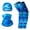 Blue, variant on Camouflage Arm Sleeves for Men, Ice Silk Cooling Sun Sleeves with Cap and Face Mask, Outdoor Cycling Arm Sleeves Camo Pattern Red