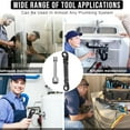 thumbnail image 4 of Professional Plumbing Tool Set - Angle Stop Wrench Kit & Double-Ended Pipe Wrench for Easy Angle Stop & Supply Nut Installation, 4 of 9