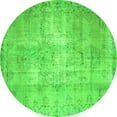 thumbnail image 1 of Ahgly Company Indoor Round Abstract Green Contemporary Area Rugs, 3' Round, 1 of 1